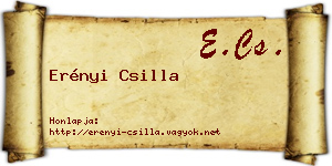 Erényi Csilla névjegykártya