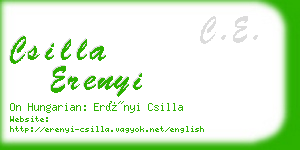 csilla erenyi business card